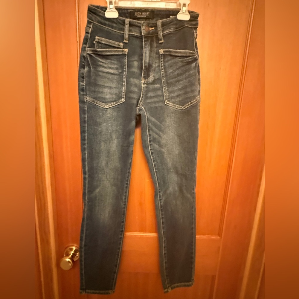 Judy Blue Dark Wash Skinny Jeans - Picture 5 of 12